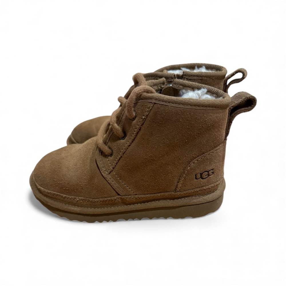 UGG Kids Neumel Tan Suede Boot Booties Shoes Winter size 12